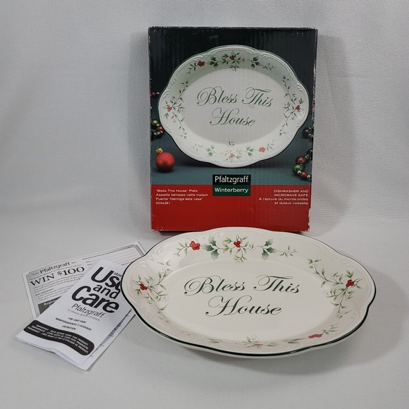 Pfaltzgraff Winterberry Bless This House Plate 5034281 - Picture 2 of 16